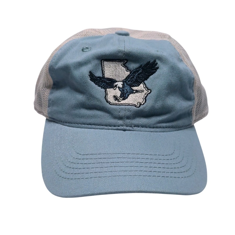 Outdoor Cap Georgia Eagle Trucker Hat Blue Mesh Adjustable Cap